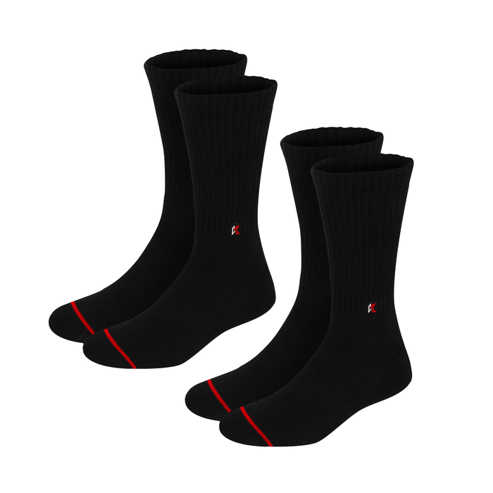 2 Pack Black Crew Sock - Kecks