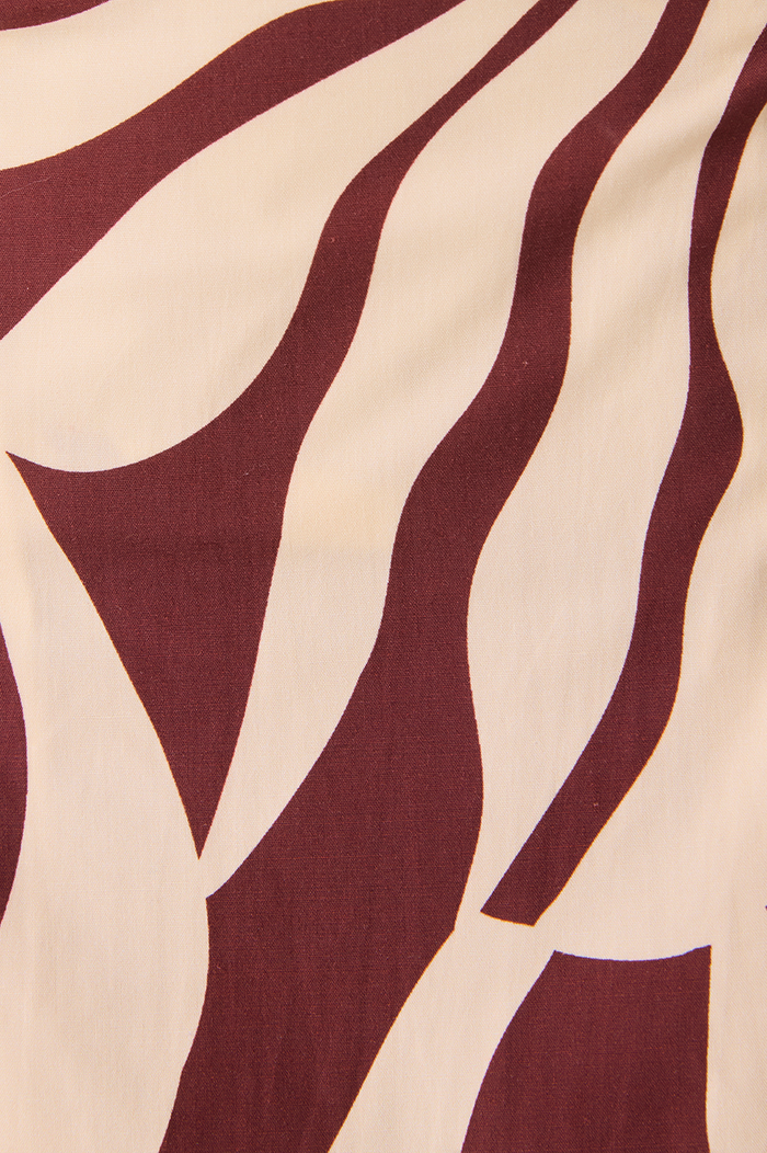 Brown Adjustable Straps Pleated Blouse_6