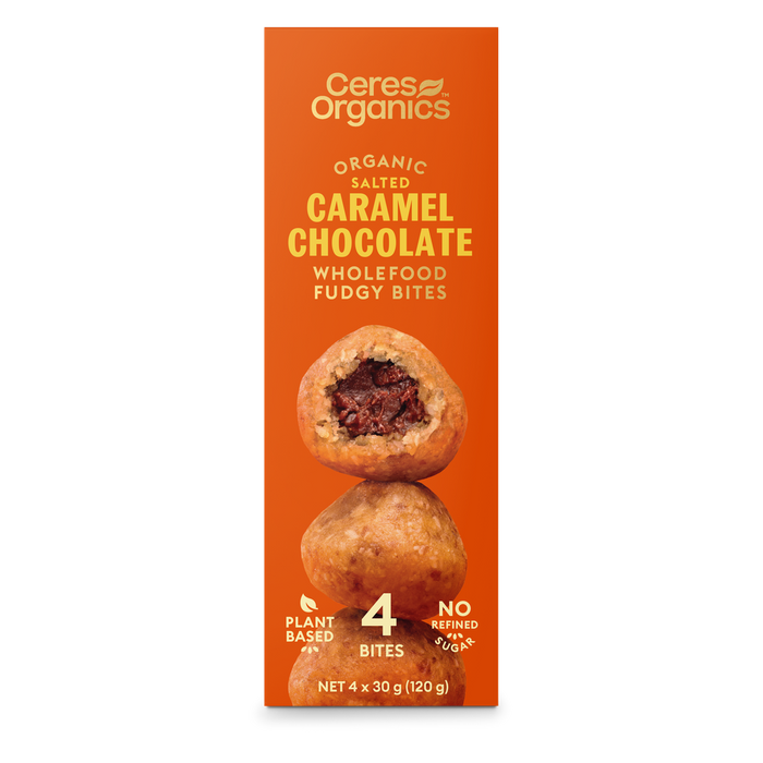 Ceres Organics Wholefood Fudgy Bites Caramel Chocolate - 120g - L'Organic