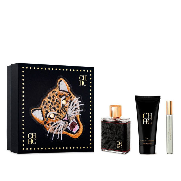 CH Men by Carolina Herrera for Men 3.4 oz EDT 3pc Gift Set
