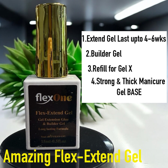 FlexOne GLUE EXTEND Gel - Gel X Glue - Builder gel