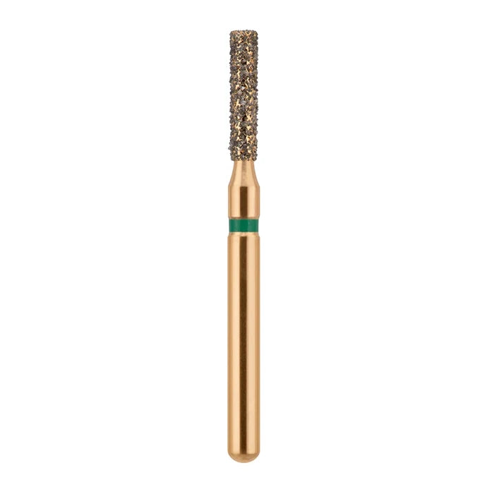 G/110-014 (836) 10-Pk , Multi use Gold Diamond Burs Flat End Cylinder Shaped