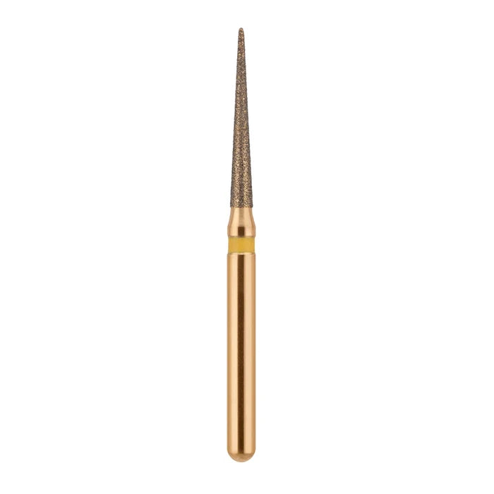 G/166-014S (859) 10-Pk , Multi use Gold Diamond Burs Needle Taper Shaped