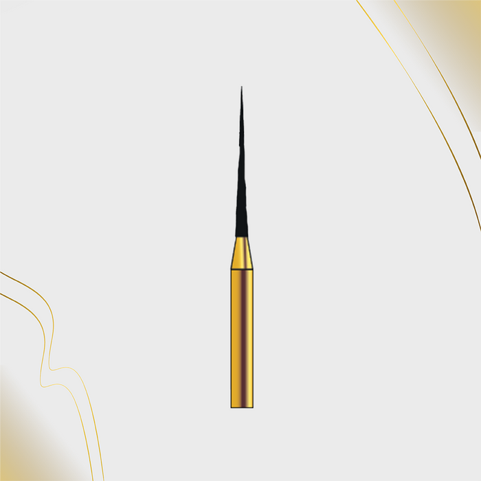 G/167-010 (859) 10-Pk , Multi use Gold Diamond Burs Needle Taper Shaped