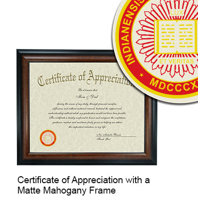 Indiana University - Bloomington Certificate with Frame