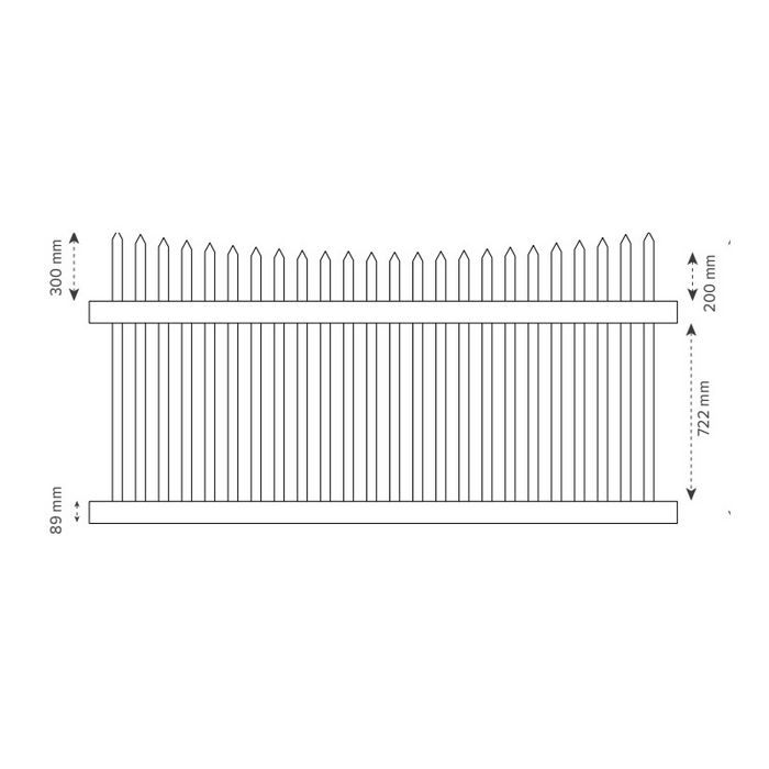 Oxworks Melville PVC Picket Panel Kit - UV Stabilised PVC - 1200mm Panel Height - - Image 4