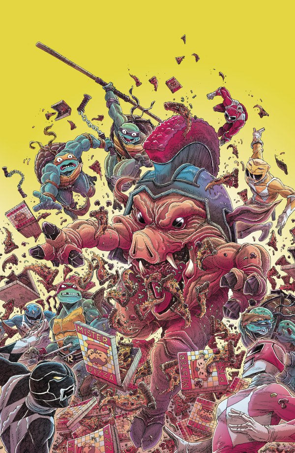 Mighty Morphin Power Rangers / Teenage Mutant Ninja Turtles III #1 Cover I 1:25 James Stokoe Virgin Variant