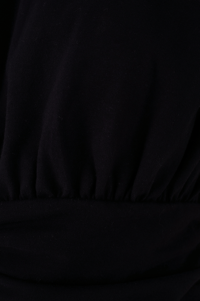 Padded Shoulders Shirred Mini Dress_7