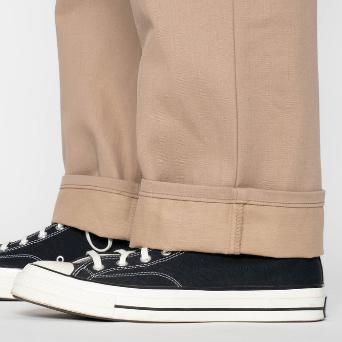 Pleated Trouser - Selvedge Slacks Beige by Naked & Famous Denim