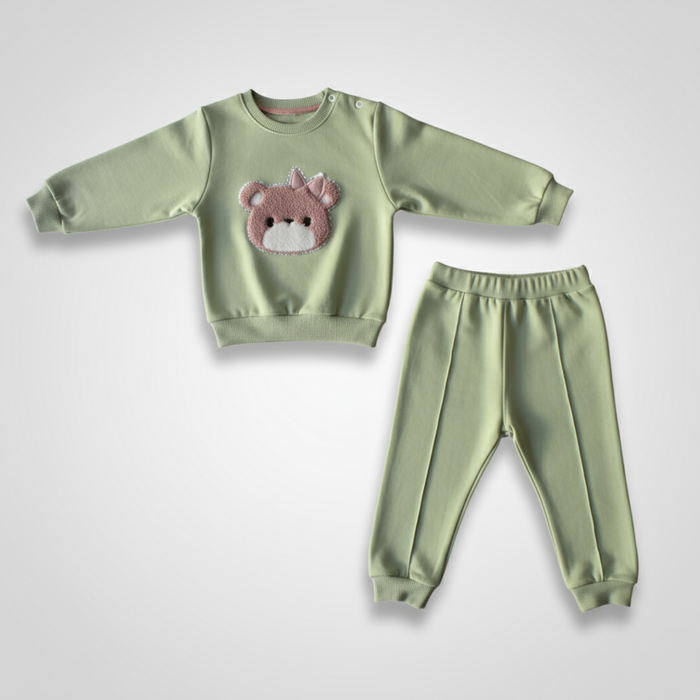 Puffy Bear Girls Jogger Set