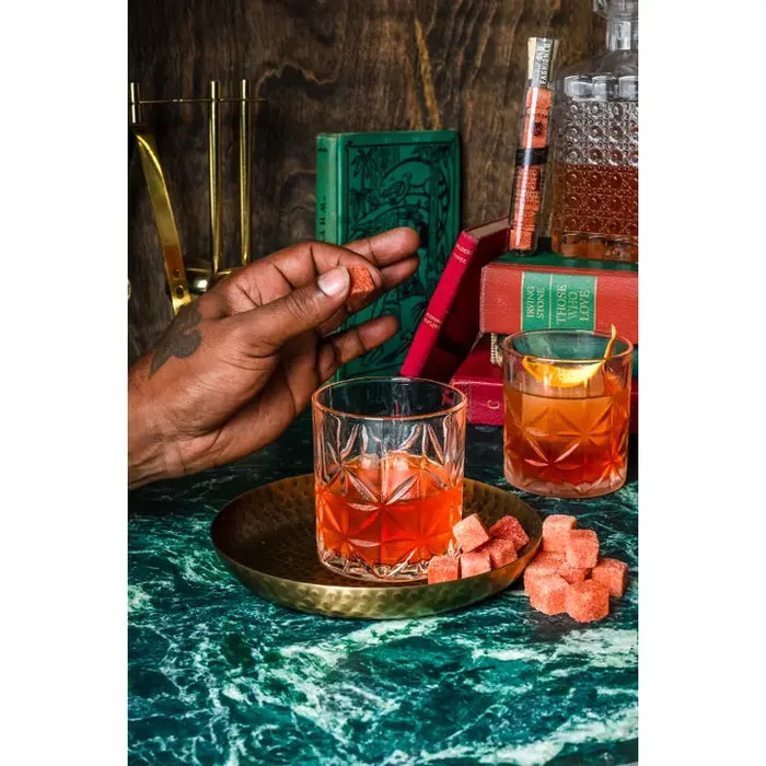 Smoked Old Fashioned Bitters Infused Cocktail Cubes