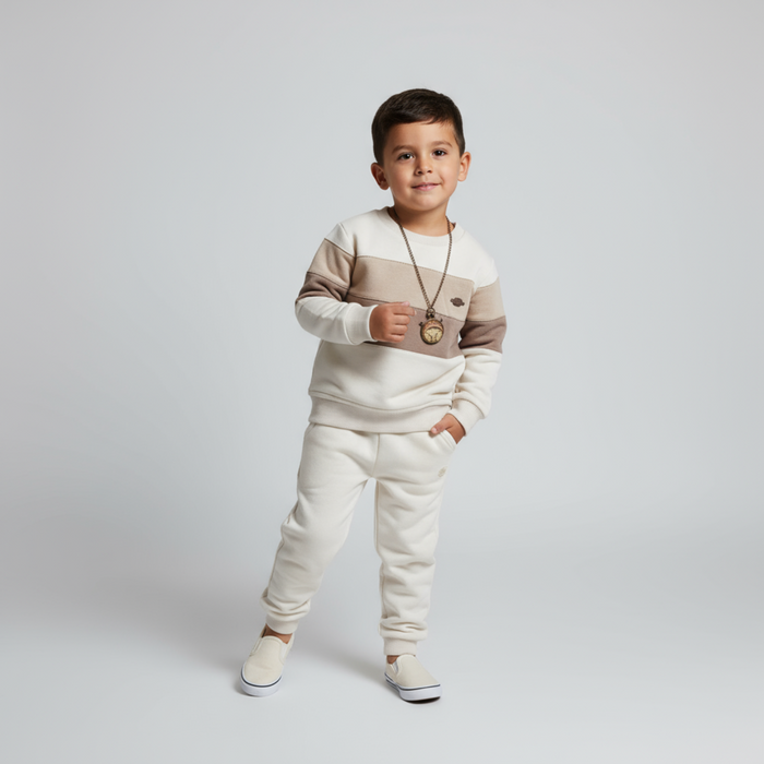 Striped King Boys Joggers Set