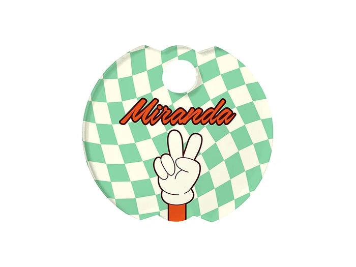 Sublimation Blanks Acrylic Name Tag (φ6.5*0.4cm,Bud Shape)