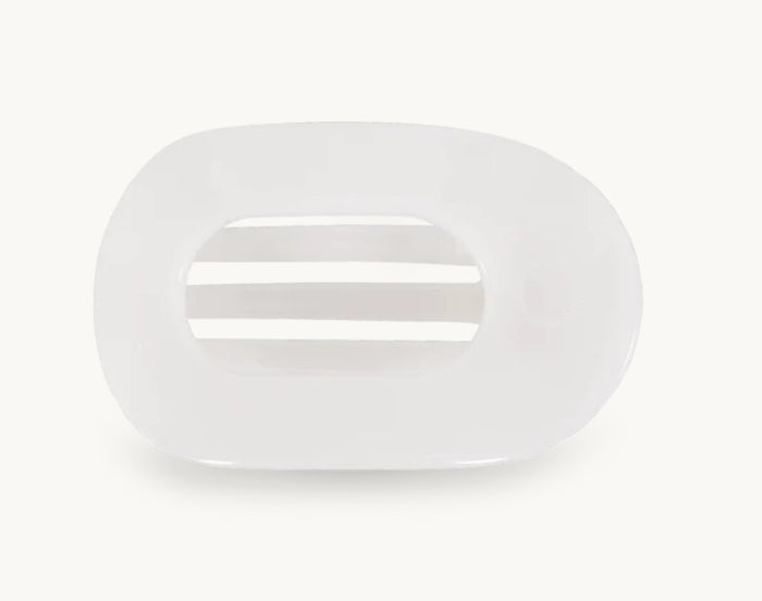 Teleties Medium Flat Clip - Coconut White