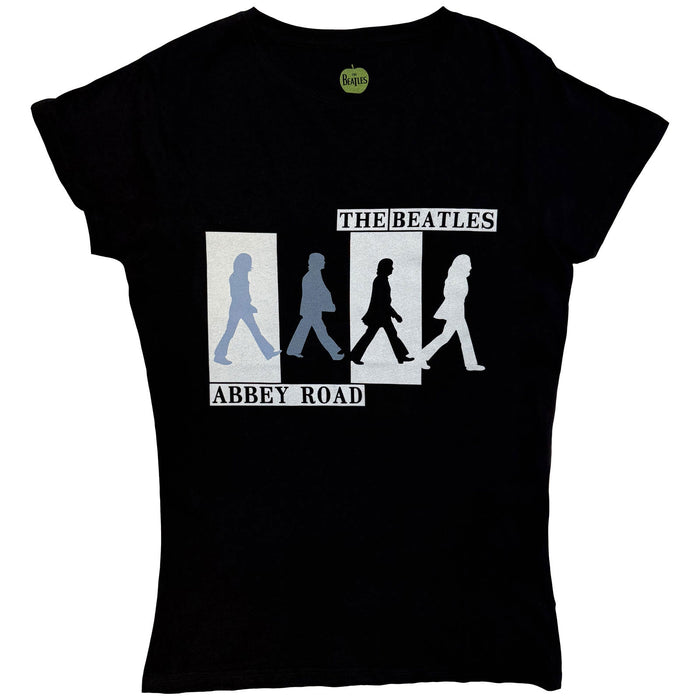 BEATLES, THE - ABBEY ROAD COLOURS CROSSING - Ladies T-Shirt Black