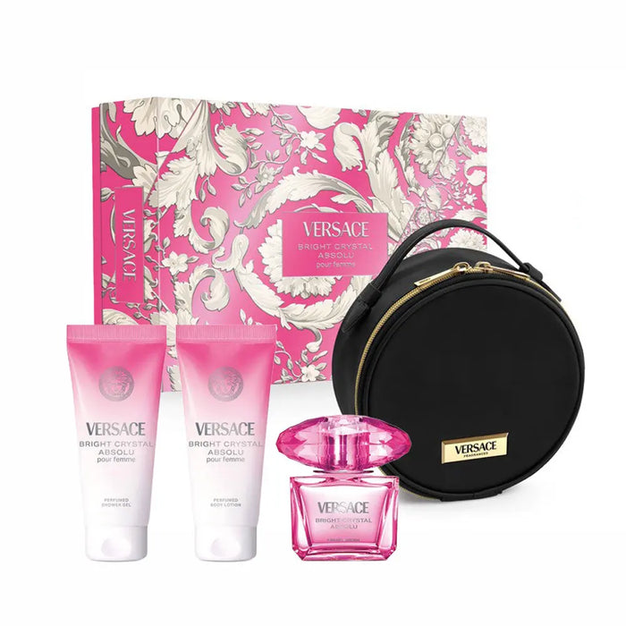 versace bright crystal absolu edp 90 ml bl 100ml b sg 100ml beauty case set for women