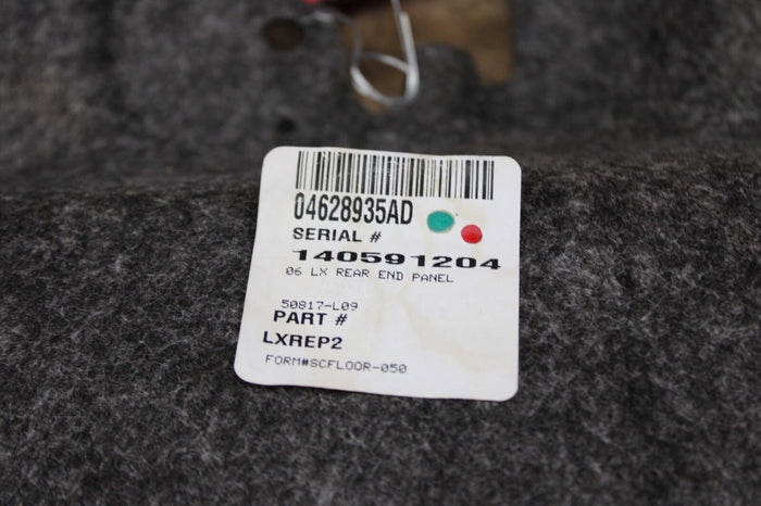 05-10 CHRYSLER 300 SRT8 REAR OVER LATCH TRUNK FLOOR COVER PANEL 04628935AD