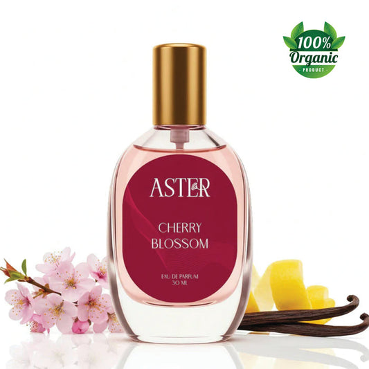 Bottle of 100% Organic Cherry Blossom perfume for women, 30ml