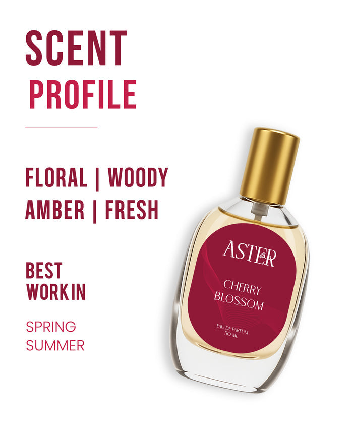 100% Organic Cherry Blossom perfume for women, 30ml bottle