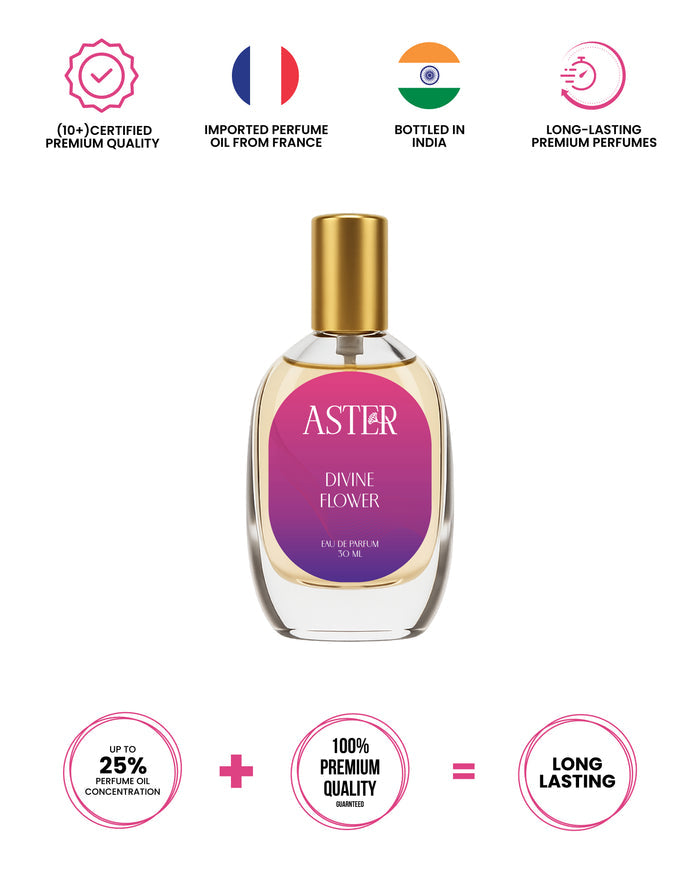Bottle of 100% Organic Divine Flower for Woman 30ml