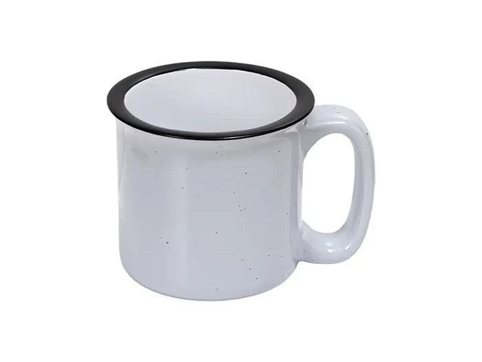 13oz/400ml Sublimation Ceramic Enamel Mug (Light Grey Pattern)