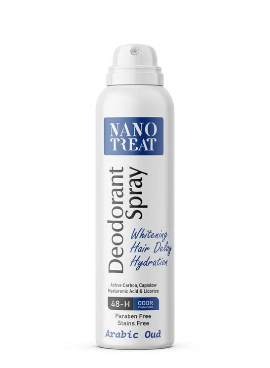 نانو تريت سبراي مزيل عرق 150مل العود العربي - Nano Treat Deodorant Spray Whitening Arabic Oud150ml