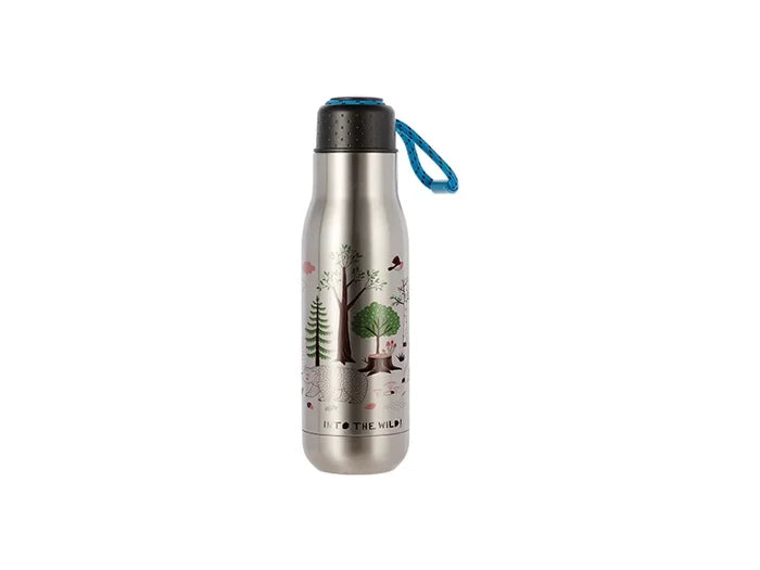 17oz/500ml Stainless Steel Bottle with Portable Lid(Silver)