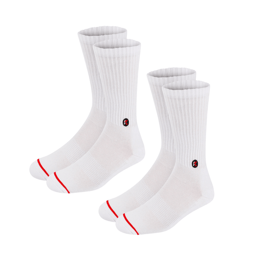 2 Pack White Crew Sock - Kecks