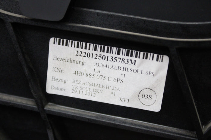 2002 Audi S4 Front Floor Center Console Armrest Assembly Black 4H0 885 075 C