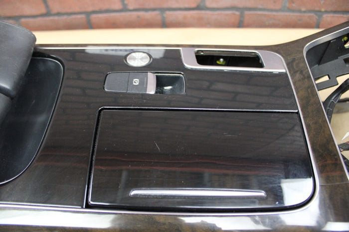2011-2018 Audi A8 D4 Front Floor Center Console Armrest Storage Assembly Black