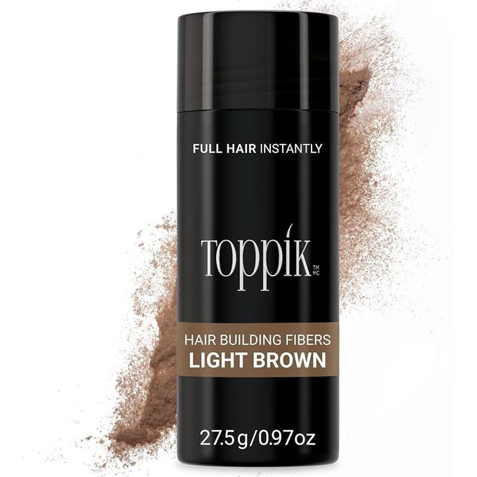 توبيك الياف بناء وتقوية الشعر 27.5جم بني فاتح  - Toppik Hair Building Fibers, 27.5g - Light Brown