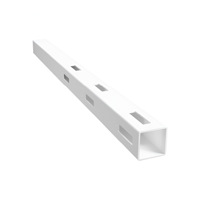 Oxworks 3 Rail Rural PVC Corner Post - White - 127 x 127 x 2050mm - - Image 1