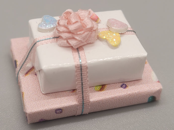 3 Tier Baby Shower-Themed Present with Pink Bow – By Cheryl Warder