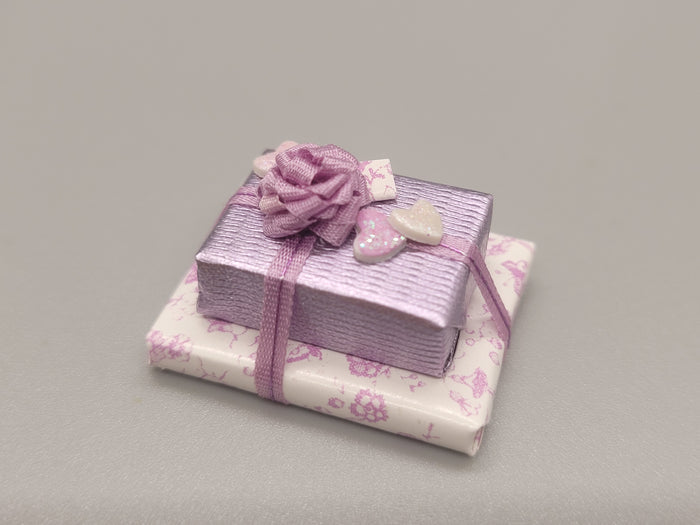 3 Tier Purple and Pink Wrapped Present – by Cheryl Warder