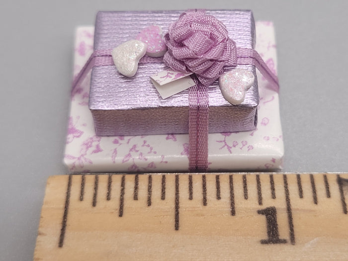 3 Tier Purple and Pink Wrapped Present – by Cheryl Warder