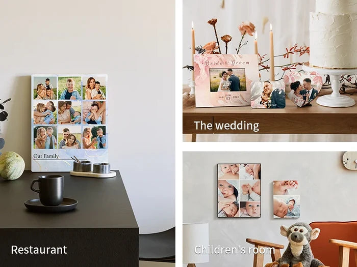 5mm Sublimation Square Wooden Panel with Black Kick Stand 6inch x 6inch / 152*152 mm