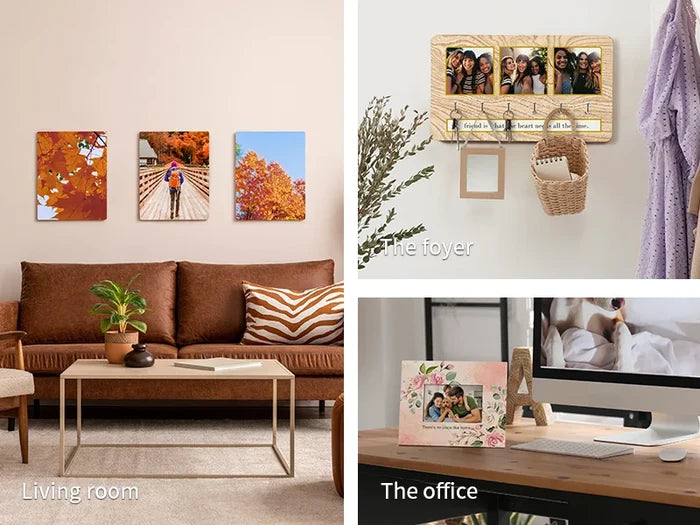 5mm Sublimation Square Wooden Panel with Black Kick Stand 6inch x 6inch / 152*152 mm