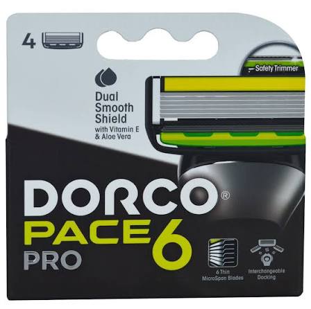 دوركو امواس برو 6شفرة 4 امواس - Dorco Pro 6-Blade Shaving Cartridges - 4 Pack