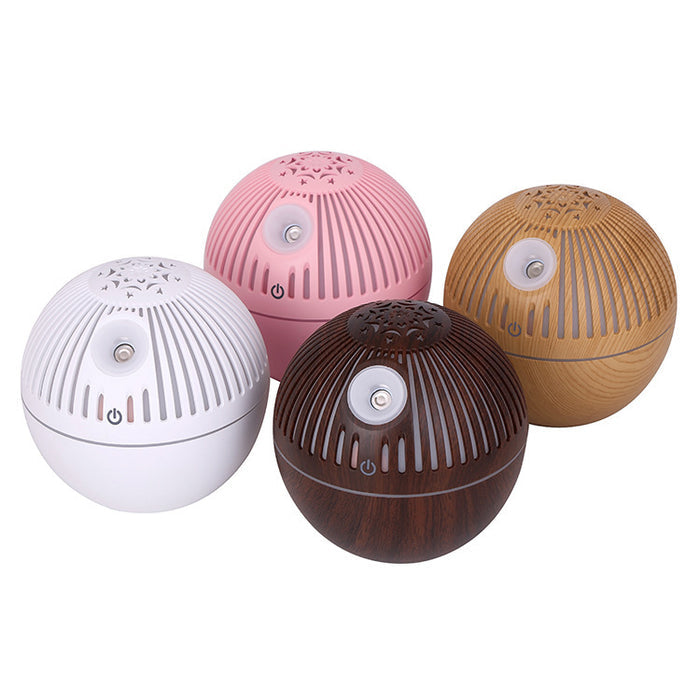 7 Color Light Hollow Wood Grain Aroma Diffuser Essential Oil