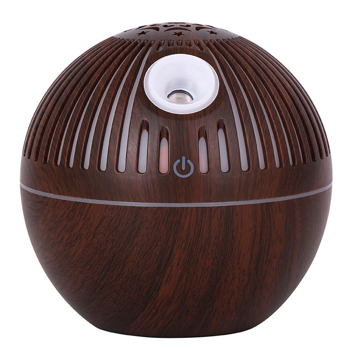 7 Color Light Hollow Wood Grain Aroma Diffuser Essential Oil