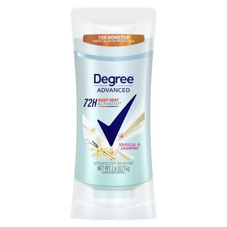 ديجري ادفانسيد ستيك 74جم فانيلا وياسمين - Degree Advanced Antiperspirant Deodorant Stick - 74g / 2.6 oz (Vanilla & Jasmine)