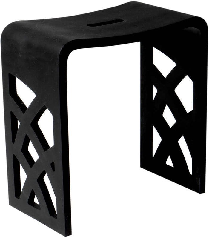 ABST88 Resin Solid Surface Bathroom/Shower Seat - Matte Black or Matte White - ALFI brand