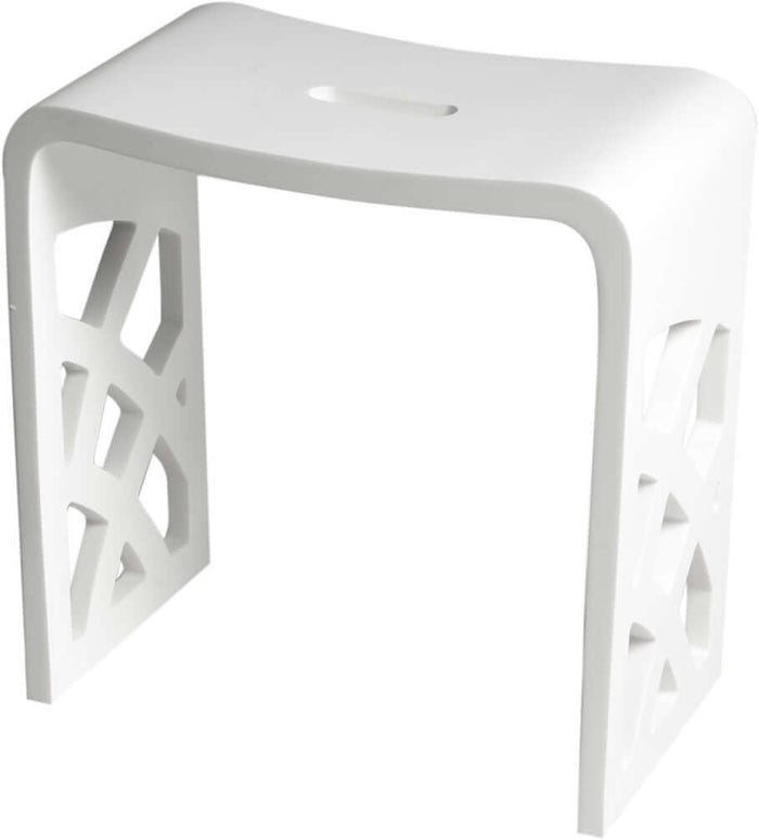 ABST88 Resin Solid Surface Bathroom/Shower Seat - Matte Black or Matte White - ALFI brand