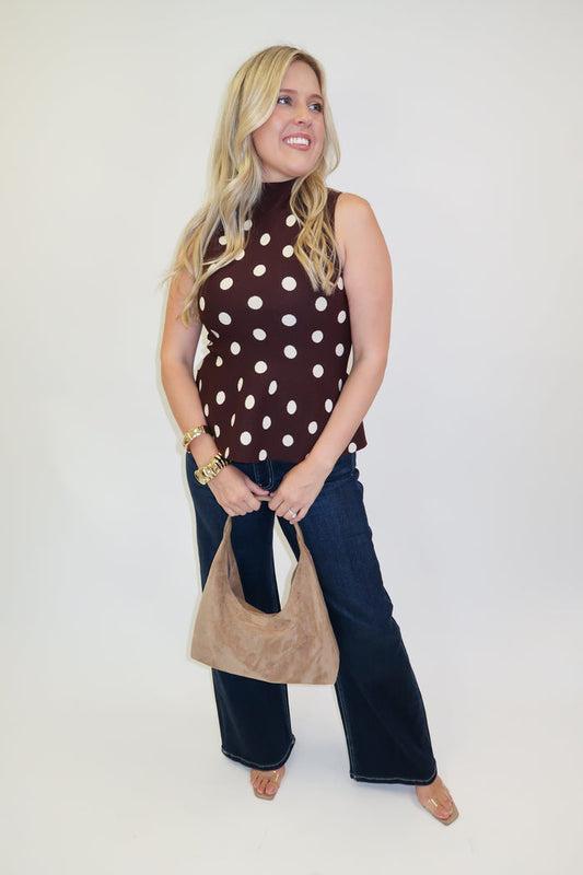 All The Charm Polka Dot Peplum Top - The Pink Tulip Clothing