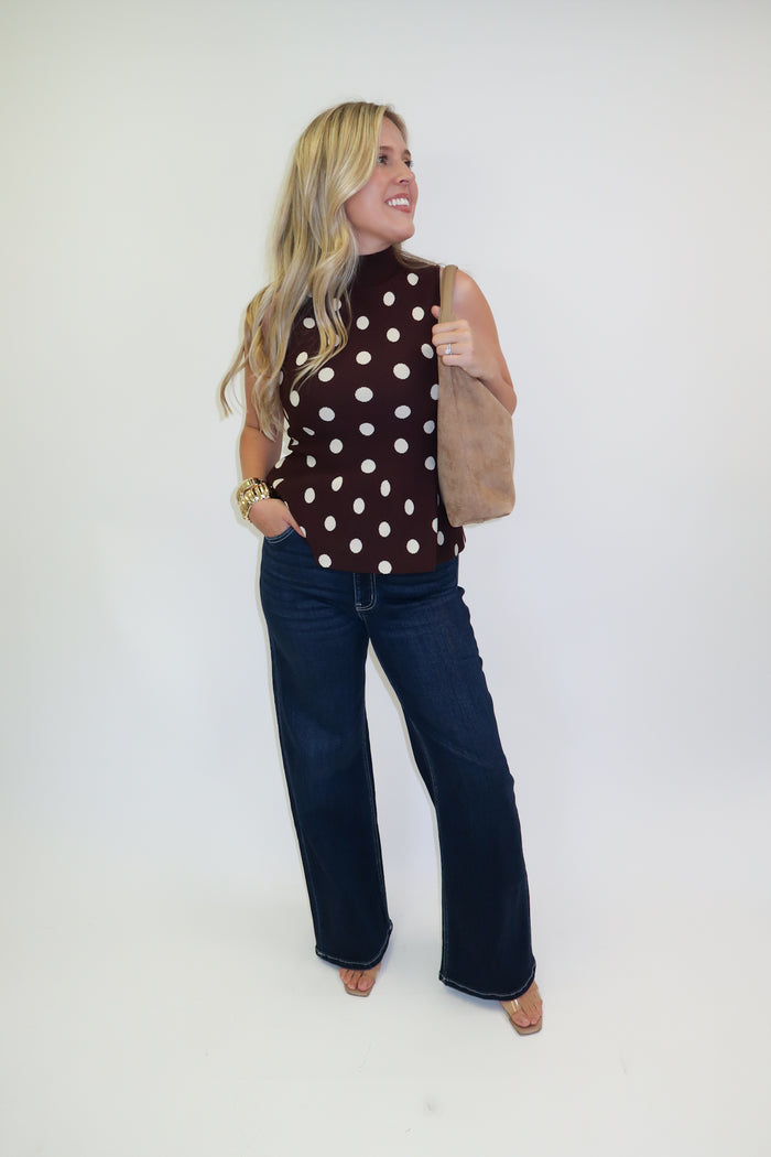 All The Charm Polka Dot Peplum Top - The Pink Tulip Clothing