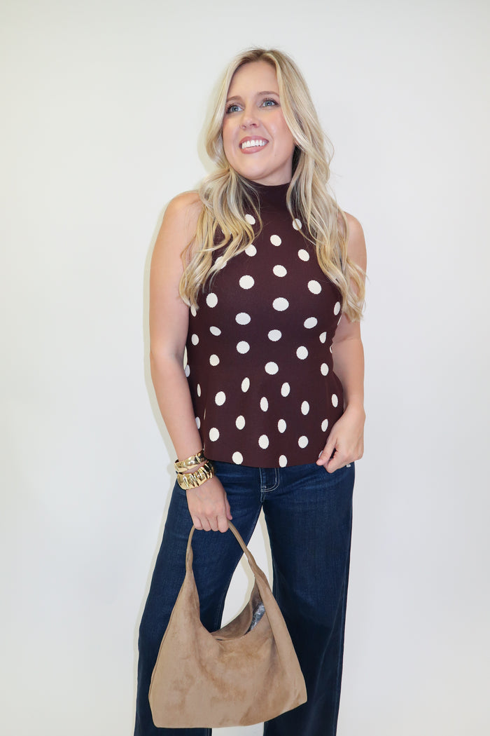 All The Charm Polka Dot Peplum Top - The Pink Tulip Clothing
