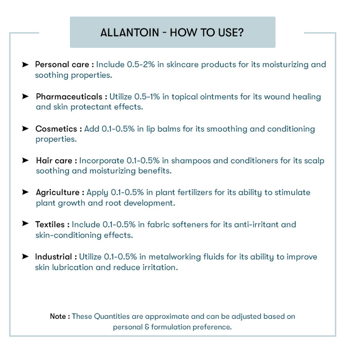 HOw to Use Allantoin