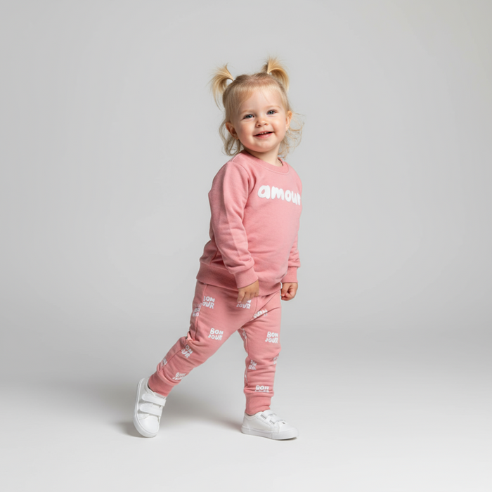 Amour Girls Cotton Joggers Set