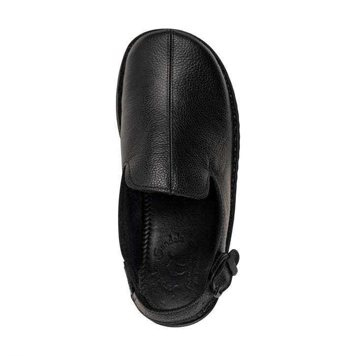 Anchor - Back-Strap Leather Clog | Black