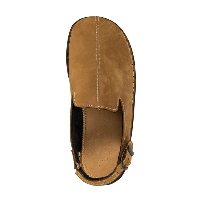 Anchor - Back-Strap Leather Clog | Tan Nubuck
